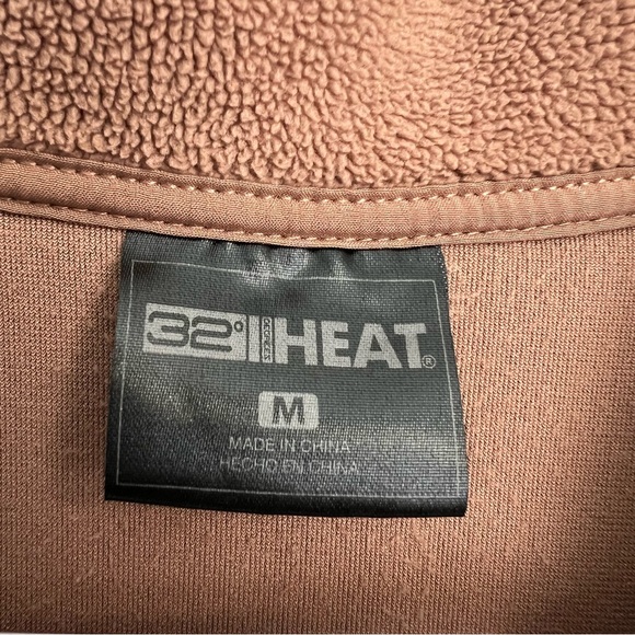 32 Degrees Heat Tan Fleece 1/4 Zip Pullover Sweatshirt Women’s Size Medium - Picture 5 of 6